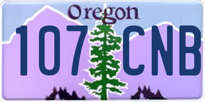 OR license plate 107CNB
