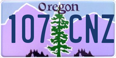 OR license plate 107CNZ