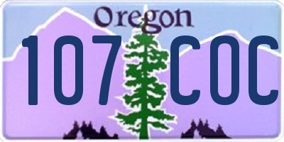 OR license plate 107COC