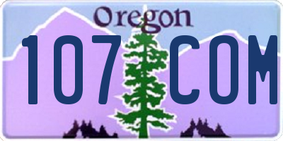 OR license plate 107COM