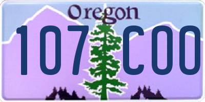 OR license plate 107COO