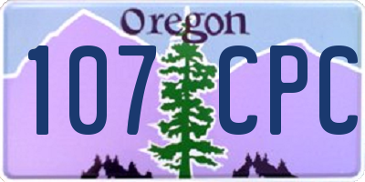 OR license plate 107CPC