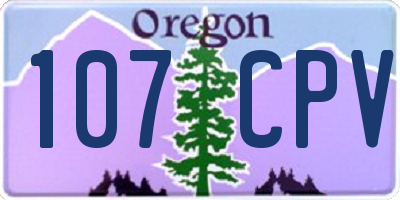 OR license plate 107CPV