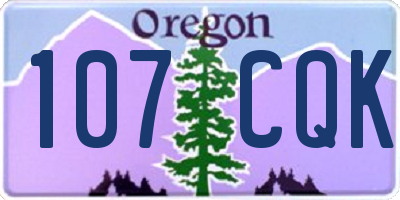 OR license plate 107CQK