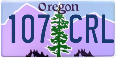 OR license plate 107CRL