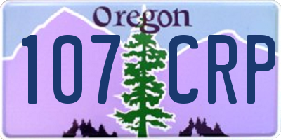OR license plate 107CRP