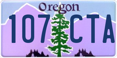 OR license plate 107CTA
