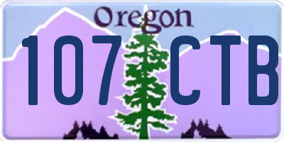 OR license plate 107CTB