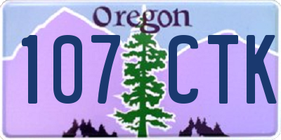 OR license plate 107CTK