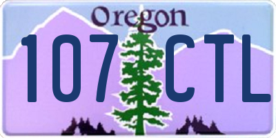 OR license plate 107CTL