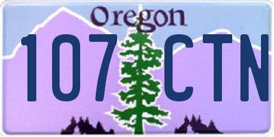OR license plate 107CTN