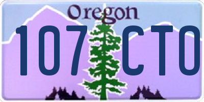 OR license plate 107CTO