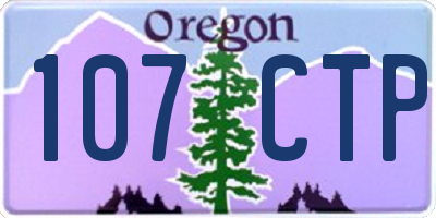 OR license plate 107CTP