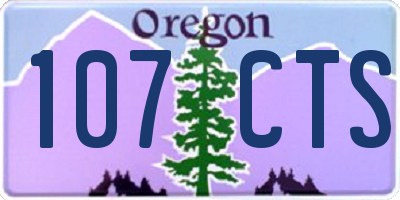 OR license plate 107CTS