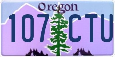 OR license plate 107CTU