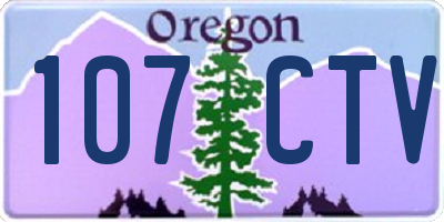 OR license plate 107CTV