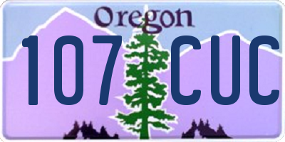 OR license plate 107CUC