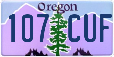 OR license plate 107CUF