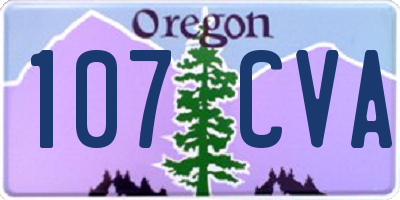 OR license plate 107CVA