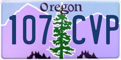 OR license plate 107CVP