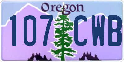 OR license plate 107CWB
