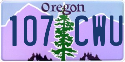 OR license plate 107CWU