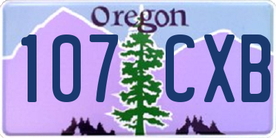 OR license plate 107CXB