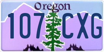 OR license plate 107CXG