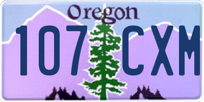 OR license plate 107CXM