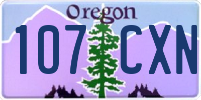 OR license plate 107CXN
