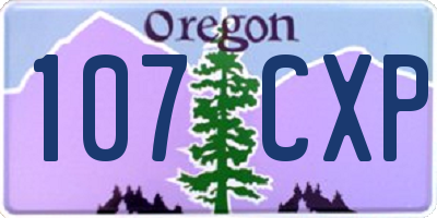 OR license plate 107CXP