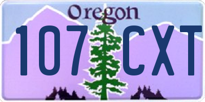 OR license plate 107CXT