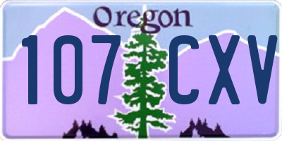 OR license plate 107CXV
