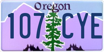 OR license plate 107CYE
