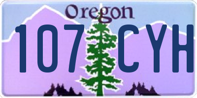 OR license plate 107CYH