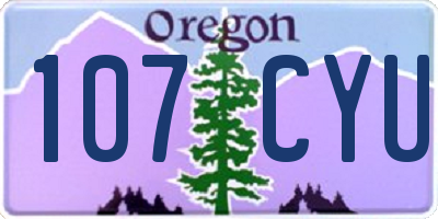 OR license plate 107CYU