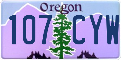 OR license plate 107CYW