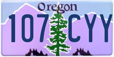 OR license plate 107CYY
