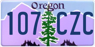 OR license plate 107CZC