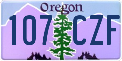 OR license plate 107CZF