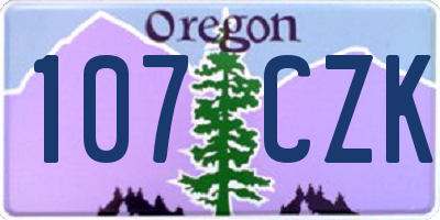 OR license plate 107CZK