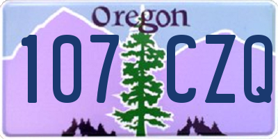OR license plate 107CZQ