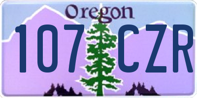OR license plate 107CZR