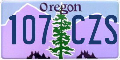 OR license plate 107CZS
