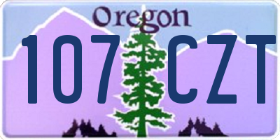 OR license plate 107CZT