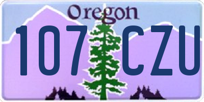 OR license plate 107CZU