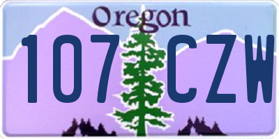 OR license plate 107CZW