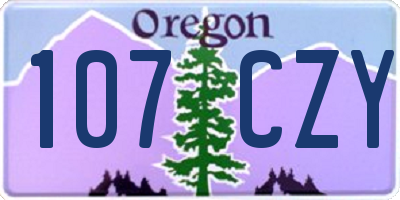 OR license plate 107CZY