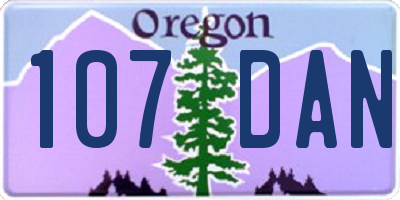 OR license plate 107DAN