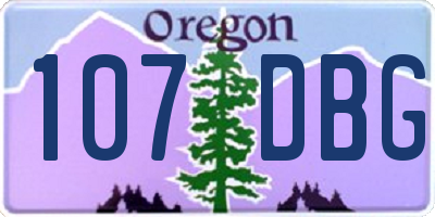 OR license plate 107DBG